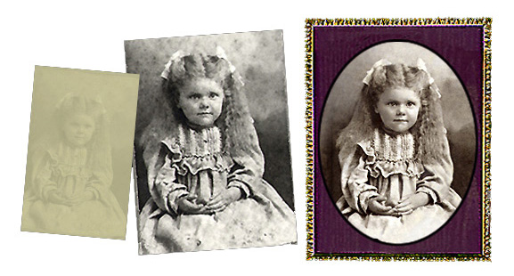 Ultraviolet Photography of Ila Gertrude Thomas 1901-by Kathryn Rutherford-Heirloom Art Studio